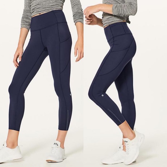 lululemon athletica Pants - Lululemon Fast and Free Navy Tights 7/8